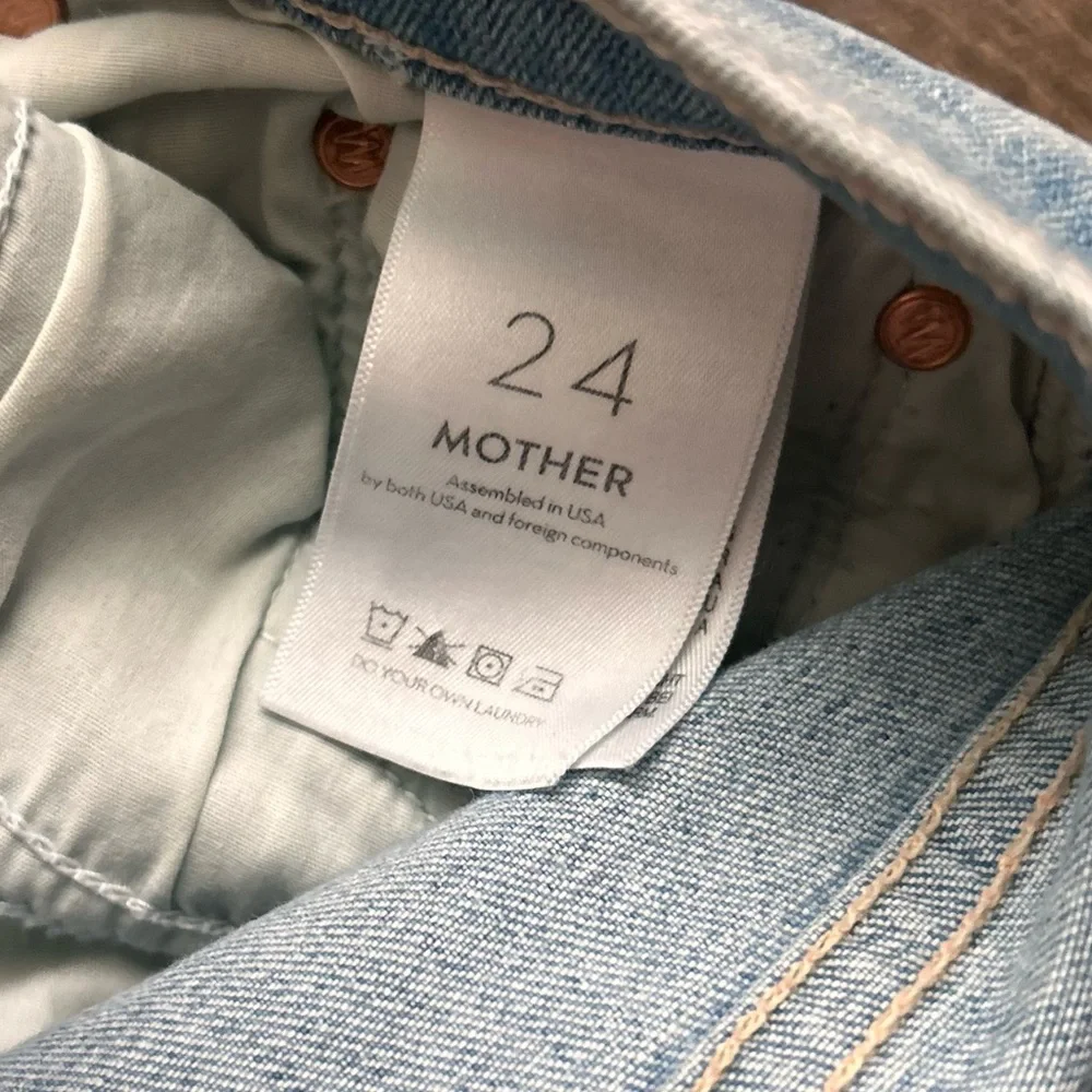 MOTHER The Tripper Ankle Fray Jeans in Island Time Sz 24 - Picture 10 of 11